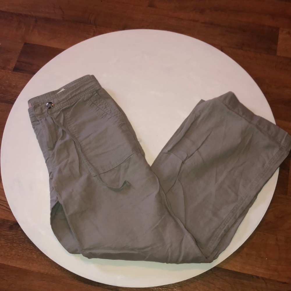tan flowy pants